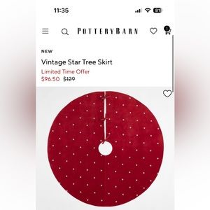Pottery Barn Vintage Star Tree Skirt